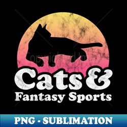 Cats and Fantasy Sports Gift - Aesthetic Sublimation Digital File - Transform Your Sublimation Creations