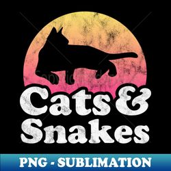 Cats and Snakes Gift for Men Women Kids - Decorative Sublimation PNG File - Boost Your Success with this Inspirational PNG Download