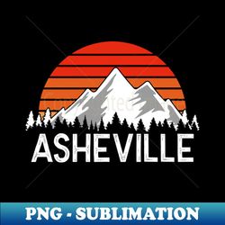 Retro Vintage Asheville North Carolina - PNG Sublimation Digital Download - Bold & Eye-catching