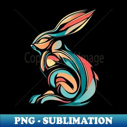 Abstract Rabbit - Exclusive PNG Sublimation Download - Unleash Your Creativity