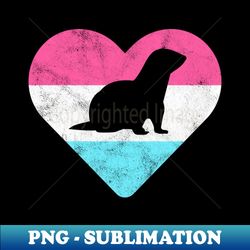 Retro Vintage Ferret Gift - High-Resolution PNG Sublimation File - Bring Your Designs to Life