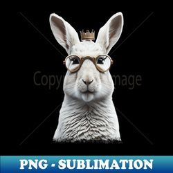 White Rabbit - Cool Cute White Rabbit - Vintage Sublimation PNG Download - Spice Up Your Sublimation Projects