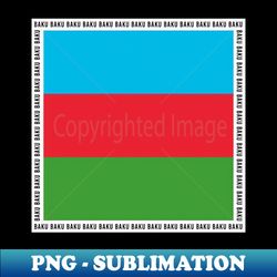 Baku F1 Circuit Stamp - Digital Sublimation Download File - Vibrant and Eye-Catching Typography