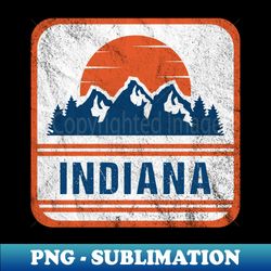 Retro Vintage Indiana USA Mountain Gift for Men - Stylish Sublimation Digital Download - Perfect for Personalization