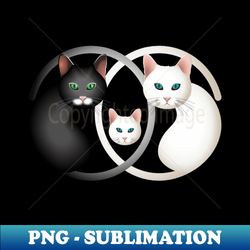 gatos yin y yan - Signature Sublimation PNG File - Defying the Norms