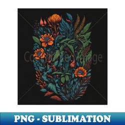 floral pattern in orange theme - Creative Sublimation PNG Download - Instantly Transform Your Sublimation Projects