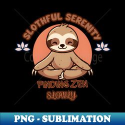 Sloth Yoga Zen - Instant Sublimation Digital Download - Revolutionize Your Designs
