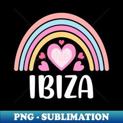 Ibiza Rainbow Heart Gift for Women and Girls - Stylish Sublimation Digital Download - Capture Imagination with Every Detail