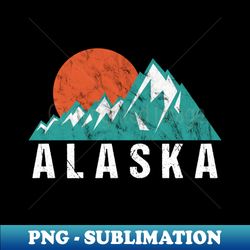 Retro Vintage Alaska - Creative Sublimation PNG Download - Unleash Your Creativity