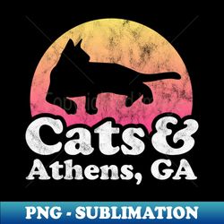 Cats and Athens Gift for Men Women Kids - High-Quality PNG Sublimation Download - Perfect for Sublimation Mastery