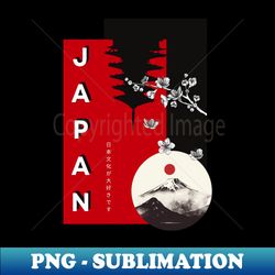 japan illustration graphic mount fuji - high-resolution png sublimation file - unlock vibrant sublimation designs