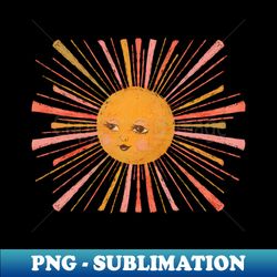 Retro Sunshine cute face - Sublimation-Ready PNG File - Unleash Your Inner Rebellion