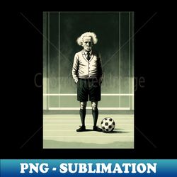 Einstein Kicks It Up The Football Genius 4 - Instant PNG Sublimation Download - Capture Imagination with Every Detail