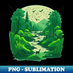 green landscape - high-quality png sublimation download - transform your sublimation creations