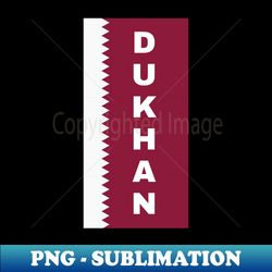 Dukhan City in Qatar Flag Vertical - PNG Transparent Sublimation Design - Unleash Your Creativity
