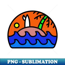 Surfing Waves - High-Quality PNG Sublimation Download - Bring Your Designs to Life