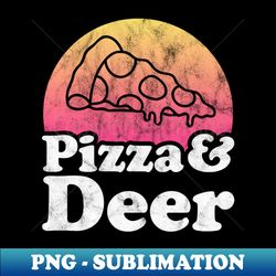 pizza and deer gift for pizza and animal lovers - modern sublimation png file - enhance your apparel with stunning detail