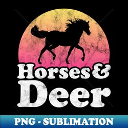 horses and deer gift for horse lovers - elegant sublimation png download - revolutionize your designs