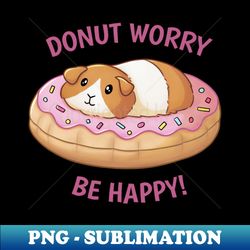 Guinea Pig In A Donut Plushie - PNG Transparent Sublimation File - Boost Your Success with this Inspirational PNG Download