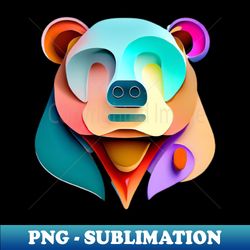 big bear head - png transparent sublimation file - create with confidence