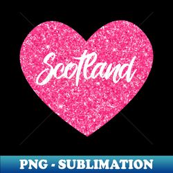 I Love Scotland Pink Heart Gift for Women and Girls - High-Quality PNG Sublimation Download - Unlock Vibrant Sublimation Designs