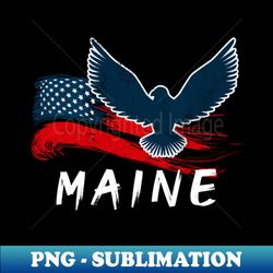 Retro Vintage Maine - High-Quality PNG Sublimation Download - Perfect for Sublimation Art