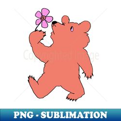flower bear - decorative sublimation png file - perfect for personalization