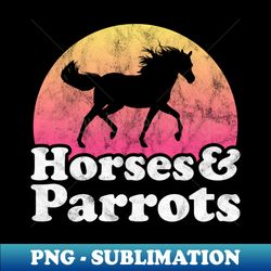Horses and Parrots Gift for Horse Lovers - Exclusive Sublimation Digital File - Transform Your Sublimation Creations
