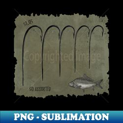 Fishing Hooks - Elegant Sublimation PNG Download - Vibrant and Eye-Catching Typography