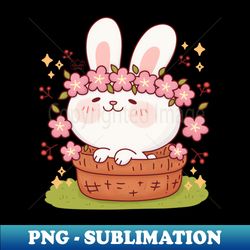 Cute Sakura Bunny - Sublimation-Ready PNG File - Unlock Vibrant Sublimation Designs