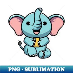 Cute Baby Elephant Selfie - Special Edition Sublimation PNG File - Instantly Transform Your Sublimation Projects