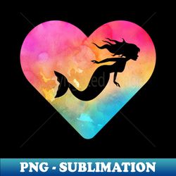 Mermaid Heart Gift - Stylish Sublimation Digital Download - Enhance Your Apparel with Stunning Detail