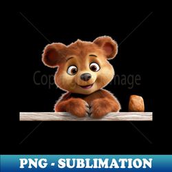 Cute Animal Characters Art 11 -Teddy Bear Joy - Professional Sublimation Digital Download - Vibrant and Eye-Catching Typography