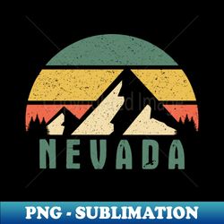Mountain Retro Nevada - Creative Sublimation PNG Download - Add a Festive Touch to Every Day
