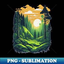 green landscape - png sublimation digital download - create with confidence