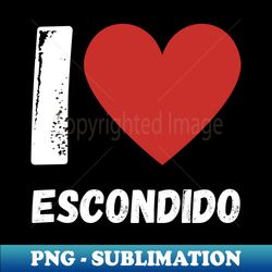 I Love Escondido - PNG Transparent Digital Download File for Sublimation - Enhance Your Apparel with Stunning Detail