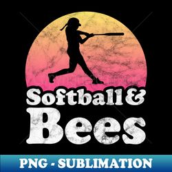 Softball and Bees Gift for Softball Player Coach Fan - High-Quality PNG Sublimation Download - Perfect for Sublimation Mastery