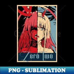 Darling in the franxx  Zero two Vintage - Creative Sublimation PNG Download - Stunning Sublimation Graphics