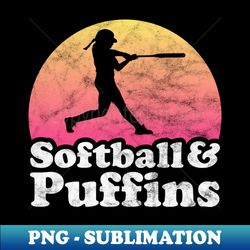 Softball and Puffins Gift for Softball Player Coach Fan - Signature Sublimation PNG File - Bring Your Designs to Life