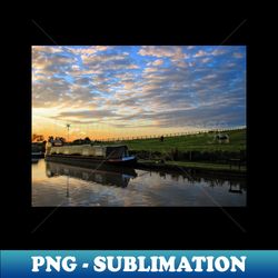 Narrowboat on the Oxford Canal - Premium PNG Sublimation File - Vibrant and Eye-Catching Typography