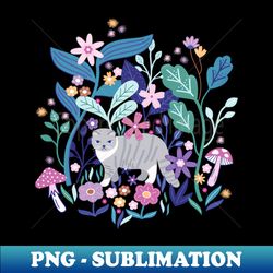 Cat in the Garden - Digital Sublimation Download File - Perfect for Creative Projects