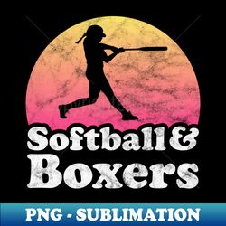 softball and boxers gift for softball player and dog lover - exclusive sublimation digital file - perfect for sublimation mastery