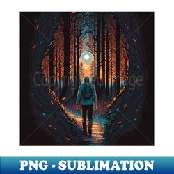 Journey Through the Mystical Forest Unleash the Power of Your Thoughts 18 - Retro PNG Sublimation Digital Download - Perfect for Sublimation Art