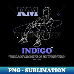 indigo rm - Artistic Sublimation Digital File - Boost Your Success with this Inspirational PNG Download