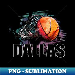 Retro Pattern Dallas Basketball Classic Style - Modern Sublimation PNG File - Spice Up Your Sublimation Projects