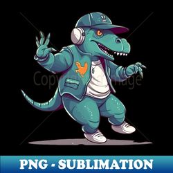 Hip Hop Dancing Dinosaur - Instant Sublimation Digital Download - Instantly Transform Your Sublimation Projects