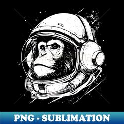 Chimpanzee Monkey Astronaut Space Vintage - Aesthetic Sublimation Digital File