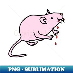 animals with sharp teeth pink rat - artistic sublimation digital file