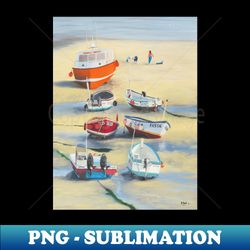 Low Tide, St Ives - Vintage Sublimation PNG Download