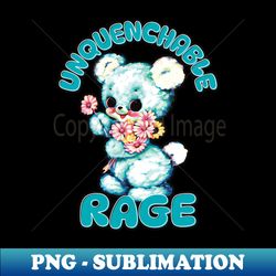 Unquenchable Rage teddy - Elegant Sublimation PNG Download